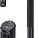 U ULTTY Tower Fan for Bedroom, Standing Fan that Blows Cold Air for Home, 28dB Quiet for Sleep, Remote, 80 Oscillation, 15H Timer, 25ft/s Velocity, 3 Speeds, 4 Modes, Bladeless 40 inch, Black