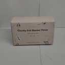 Chunky Knit Throw Blanket, 60''*80'' Knitted Throw Chenille Yarn for Bed Couch, Handmade Green Crochet Big Thick Blanket, Machine Washable Cute Comfy Blanket for Home Decor