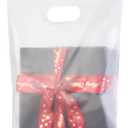 100 Pack Clear Plastic Bags, 9"x12" Merchandise Bags With Die Cut Handles for Retail, Small Business, Boutique Stores, Gifts