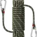 Anchor Rope with Hook, 1/2 in x 32 ft, 18 kN, Reflective Arm Green, Waterproof, Floating, for Boating, Marine, Mooring, Kayak, Sailing