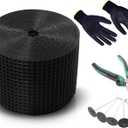 Solar Panel Bird Guard,8in x100ft Critter Guard for Solar Panels with 80pcs Fastener Clips,PVC Coated Critter Guard with Gloves and Pliers,1/2in Pigeon Solar Panel Mesh for Bird Proofing