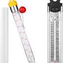 2026 New Candy Thermometer with Pot Clip and Hanging Hook, 1 Pcs Stainless Steel Deep Fry Oil Thermometer Instant Read Cooking Thermometer for Food, Oil/Candy/Fry/Jam/Sugar/Syrup/Jelly Food Thermometer