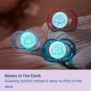 MAM Perfect Baby Pacifier 6-16 Months, Extra Thin Nipple, Developed with Orthodontists, Clinically Proven, Glows in The Dark, BPA-Free Silicone, Pack of 2, Made in Europe
