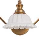 Bathroom Vanity Light White 3 Light (Brass and White)