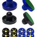 Joovon Air Hockey Pushers and Air Hockey Pucks, Non-Slip Strikers and Dynamic Pucks for Air Hockey Table Game for Adults and Kids,Replacement Accessories for Game Tables (Blue and Black)