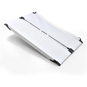 4 Feet Wheelchair Ramp - Portable Folding Threshold Wheel Chair Ramp - Non-Skid Aluminum Handicap Ramps for Home Steps, Stairs, Entry, 800LBS Capacity, HDB-439C