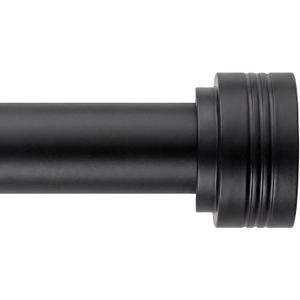 Black Curtain Rods for Windows 18-144 Inch,Adjustable Length 1 Inch Diameter Heavy Duty Curtain Rod for Bedroom/Kitchen/Dorm/Apartment/Door