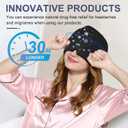 EXQUISLIFE Migraine Headache Relief Cap, Gel Ice Head Wrap, Hot and Cold Therapy, Headache Eyes Mask for Sinus, Puffy Eyes, Tension and Stress Relief (Black)