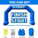 OZIS 20Ft Start Finish Line Inflatable Arch with Built-in Blower, Hexagon Inflatable Archway for Outdoor Impactful Race Advertising Commerce School Sport (Blue)