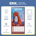 2 x USA National Parks Wall Calendar 2026 12" x 12" FSC Plastic Free - Starts Week On Sunday | Family Planner Art Calendar 2026