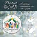 2 x Nativity Ornament 2025, Religious Ornament 2025  White Elephant Gift, The Greatest Gift of All with Matthew 1:21  Baby Jesus Holiday Dcor & Faith Keepsake