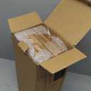 WOPITUES Wood Floating Shelves Set of 6, Shelves for Wall Decor, Farmhouse Shelf for Bedroom, Bathroom Storage Shelves, Book Shelves for Living Room - Rustic Brown (16.5 Inch)