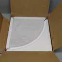 White Marble Corner Shower Shelf, 9 Inch Stone Corner Shelves for Bathroom Wall Mounted Both Sides Polished (1)