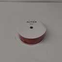 Altier 2.5 Inch x 40 Yards Red Burlap Wired Ribbon for Christmas Home Decoration Gift Wrapping Bow Making Wreath DIY Crafts