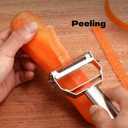 3 x Premium Stainless Steel Vegetable Peeler, julienne peeler,Portable Kitchen Tool with Dual Blade