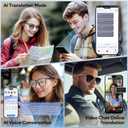 PAXA S7Ultra AI Smart Glasses with Photochromic Lenses & 144 Language Translation, Bluetooth 6.0 Polarized Sunglasses with Open Ear Speaker, UV400, Mic for Men & Women, Outdoor Travel Daily Use