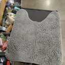 Bathroom Rugs Sets 2 Piece, Ultra Absorbent Chenille Non Slip Bathroom Mat Set - 16'' x 24'' U-Shaped Contour Toilet Rug & 24'' x 21'' Extra Soft Plush Bath Mat - Machine Washable, Grey