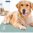 The Green Pet Shop Cool Pet Pad - Large, Sage Grey - Self-Cooling, Pressure Activated Mat for Dogs & Cats from 46-80 lbs - Non-Toxic Gel, No Water Needed