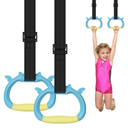 Gymnastics Rings, Children's Home Gym Equipment, Children's Adjustable Strap Strength Training Rings, Pulling Rings for Physical Training