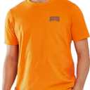 NORTHYARD Men's Heavyweight Cotton T-Shirts Casual Crewneck Short Sleeve Graphic Shirts for Men (Orange, S)