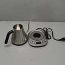 Mecity Electric Gooseneck Kettle With LCD Display Automatic Shut Off Retro Coffee Kettle Temperature Control Hot Water Boiler to Pour Over Tea, 1200 Watt Quick Heating Tea Pot, 0.8L, Stainless Steel