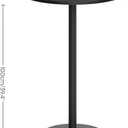 YATINEY Bar Table, Round Bar Table Set of 2, Counter Height Table, Pub Cocktail Table, Metal Frame, for Bistro, Dining Room, Living Room, Terrace, Black BT05L2BB