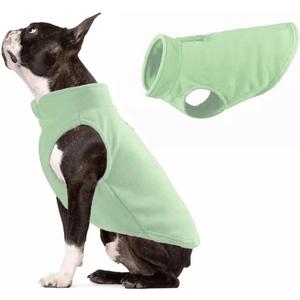 JACKO & CO - Fleece Vest Dog Sweater with Leash Ring - Soft, Warm & Lightweight Pullover Coat for Small & Medium Dogs, Puppies & Cats - Cozy Fall/Winter/Spring Pet Jacket (Mint Green, Large 10-16lbs)