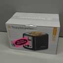 Toastmaster 2-Slice Toaster - Black with Stainless Steel - Kitchen Essential for Sandwich Bread & Breakfast Toast - Toaster with Wide Slots, High Rise Toast Lift & Cool-Touch Exterior