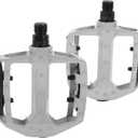 Bicycle Pedal Aluminum Alloy Universal Bike Flat Pedal with Reflective Strips Fit 14mm Non-Slip Bicycle Pedal for BMX MTB Road Bikes 1 Pair