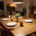 6 Pack Woven Placemats, Hand-Woven Natural Wicker Table Mats, Heat-Resistant, Includes 6 Coasters, Decorative Table Mats for Dining Table, Home, Wedding(15.7x10.2 Inch)