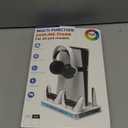 ZYTHRONE PS5/ Slim/Pro Cooling station with Fast Contoller Charger for PlayStation 5 Disc & Digital Console Stand, RGB Light, Quiet Cooling Fan, Headset Holder