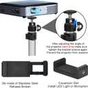 YIFMEIG Overhead Tripod for Mini Projector - Phone Holder,Camera Stand,Webcam,Stronger Support with Clip for Cookie Decorating,eaching Online Live Streaming and Showing 360 Rotation