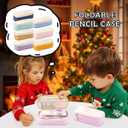 iSuperb Big Capacity Pencil Case Large Pencil Pouch Stationery Pen Bag for Teen Girls Boys, Back to School Supplies(Khaki+Beige)