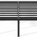 Metal Bed Frame,Full Size Bed Frame with Storage Space,Heavy Duty Sturdy Mattress Foundation,Easy Assembly,No Box Spring Needed, Black,18 Inch,Full