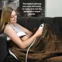 Medical king Heated Blanket, Machine Washable Extremely Soft & Comfortable Electric Blanket Throw Fast Heating with Hand Controller 10 Heating Settings & auto Shut-Off (Brown, 50 x 60)