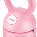 Adjustable Kettlebell Weight Set: 3-in-1 Kettlebells (5lbs 8lbs 12lbs) for Home Gym Full-Body Workout Strength Training Weight Loss | Good for Beginners (Pink)