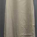 Urban CoCo Elastic Waist A-Line Long Maxi Skirt Below Knee for Women(M, Beige) 