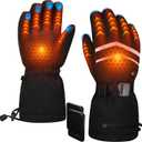 Heated Gloves for Men Women - 7.4V 6000mAh Rechargeable Battery Powered Heating Gloves, Triple Waterproofing, Intelligent Heat Locking, Internal Heat Circulation