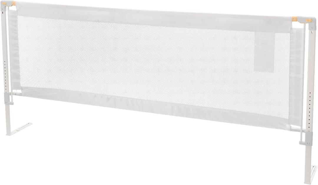 VEVOR Toddler Bed Rail, Kids Beds Guard Rail with Reinforced Iron Pipe and Oxford Cloth, Adjustable Height Bed Side Railing, Portable Guard Bumper Barrier for Crib, Bunk, 59.06 x 35.04 in, 1 Piece