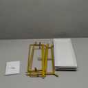 LAUCHUH 3 Tier Serving Tray, Porcelain Serving Platter Tier Serving Stand with Collapsible Sturdier Rack, Serving Trays and Platters Dessert Party Display Set for Easter, Gold, 12 Inch