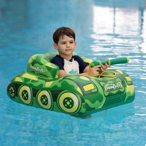 Swimbobo Inflatable Tank Pool Floats Kids Toddler Pool Floaties Swimming Pool Tank with Water Gun Swim Floaty Rafts Lake Beach Party Pool Toys for Boys Girls