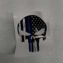 Punisher Thin Blue LINE USA Police Domed Decal Emblem CAR Sticker 3D 3"x 4"