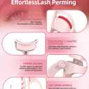 Heated Eyelash Curler, 5s Fast Heating Electric Eyelash Curler, Safe Anti-Burn Eyelash Curlers with Silicone Pad, Type-C Quick Charge, Intelligent Temp Control, 24H Long-Lasting Curls (Pink)