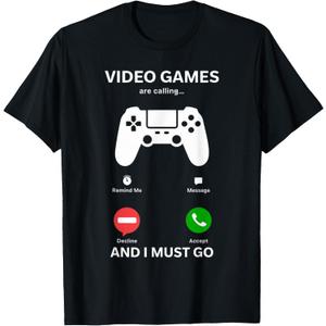 Video Games are Calling and I Must Go Funny Gamer Men T-Shirt, S