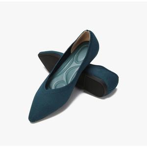 EnllerviiD Women's Flats Breathable Knit Pointed Flats Loafers Shoes,Work Flats Office Shoes Comfortable Flexible Mule Shoes Ballet Flats