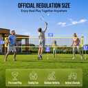 Professional Badminton Set with Net, Carbon Fiber Rackets Set of 4, 20FT