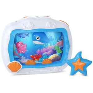 Baby Sleep Soother Musical Toy, Sound Machine with Light & Soothing Sounds, Infant Crib Mobile Hanging & Car Travel Toy, Sensory Dream Soother for Newborns 0-3 Years (Blue)