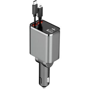 1PC 100W 3 in 1 Retractable Car Charger USB Type C Cable for 1PC Fast Charge Cord Adapter with Telescopic Cable