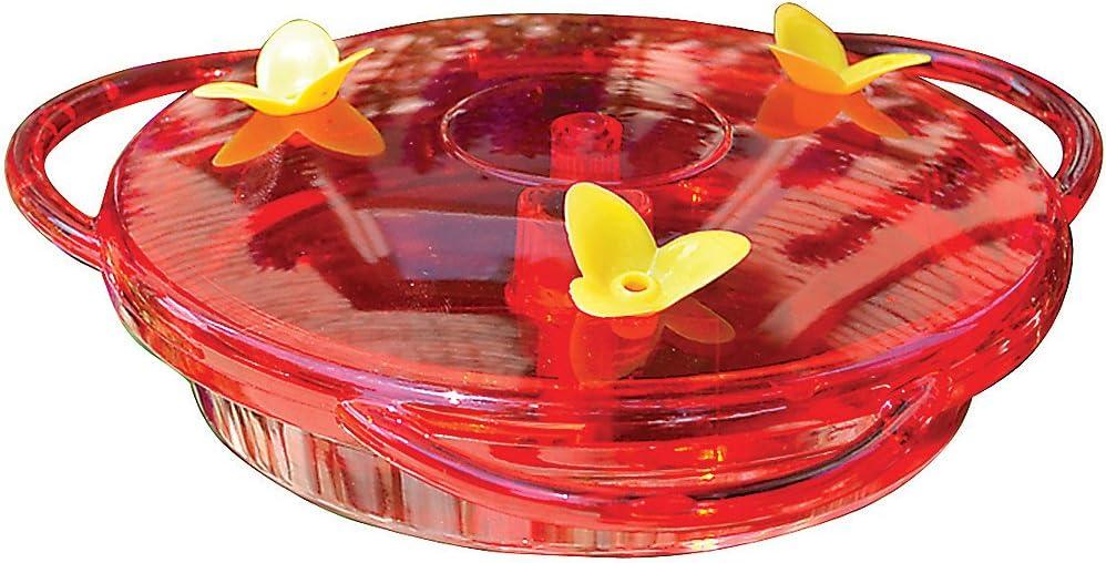 3-N-1 PLASTIC HUMMINGBIRD FEEDER, RED
