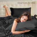 Standard Satin Pillowcase for Hair 2pc,Similar to Silk Pillow Cases,Easier Care Than Silk Pillowcase,Gifts for Women Men,Black,20x26 & Envelope Closure and 2 Satin Scrunchies